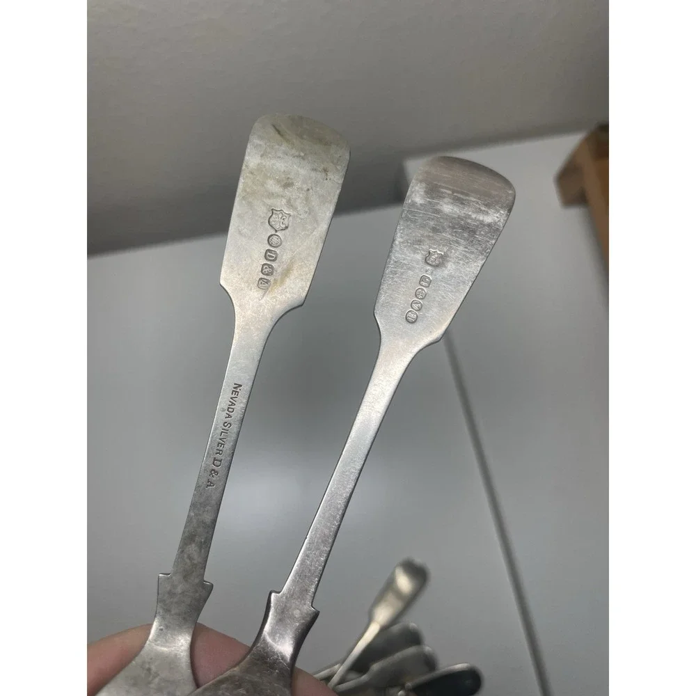 Vtg Silvera Nevada Silver Fiddle Tipped Pattern Lot of‎ 13  Silverplate Forks